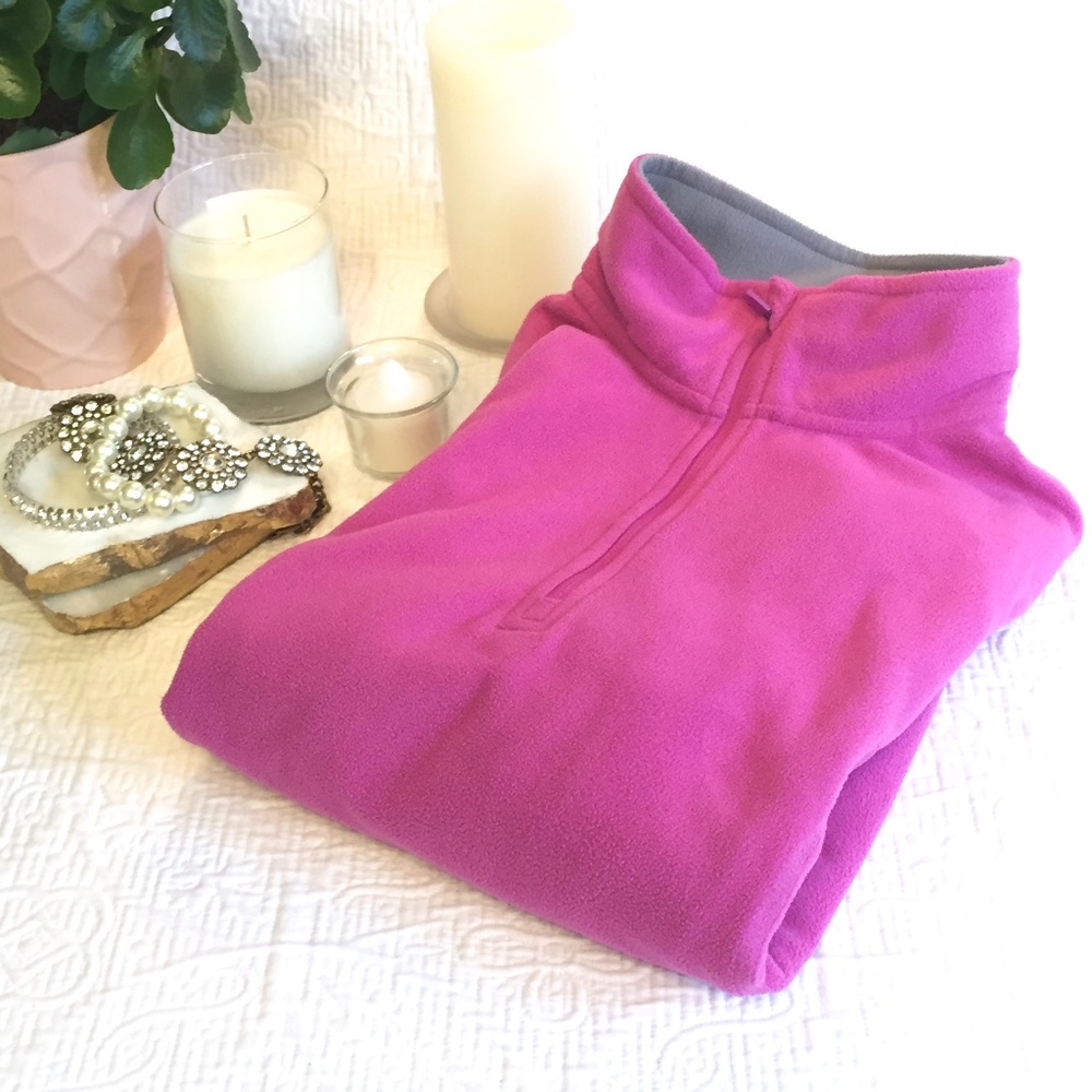 Danskin Quarter Zip Pink Fleece